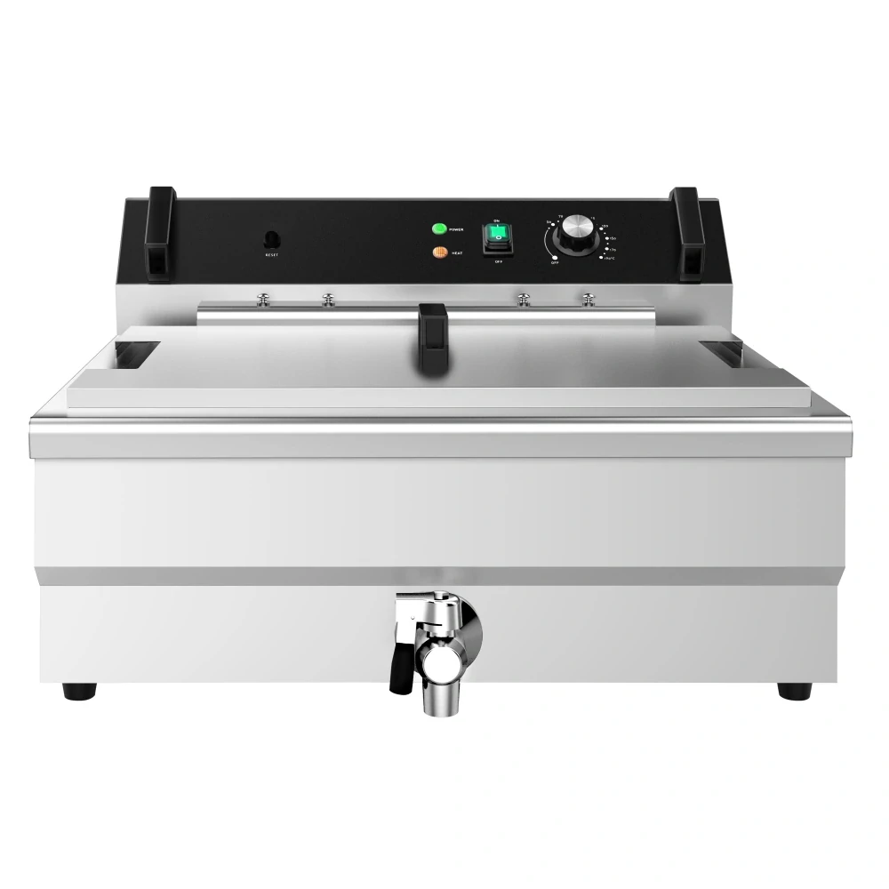 Fritéza - 30 L - 5 kW - s vypouštěcím kohoutkem