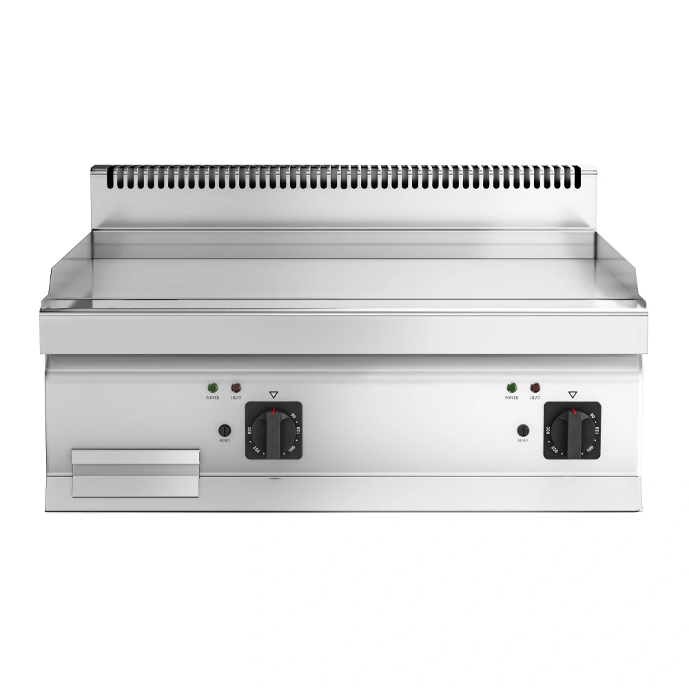 Elektrická grilovací deska - s tvrdým chromovým povrchem - 8 kW - hladká