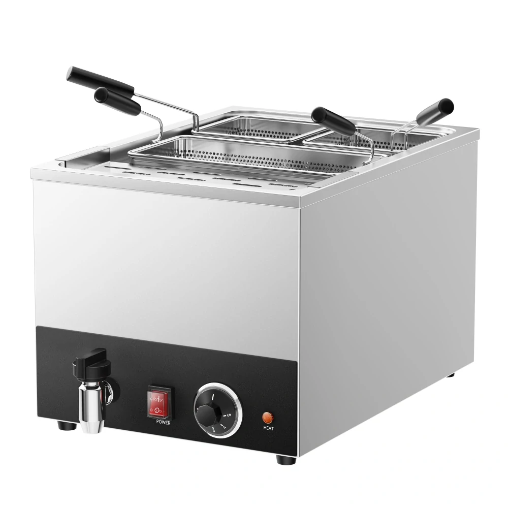 Vařič těstovin - 25 L - 3,25 kW - s vypouštěcím kohoutkem - vč. 3 košů