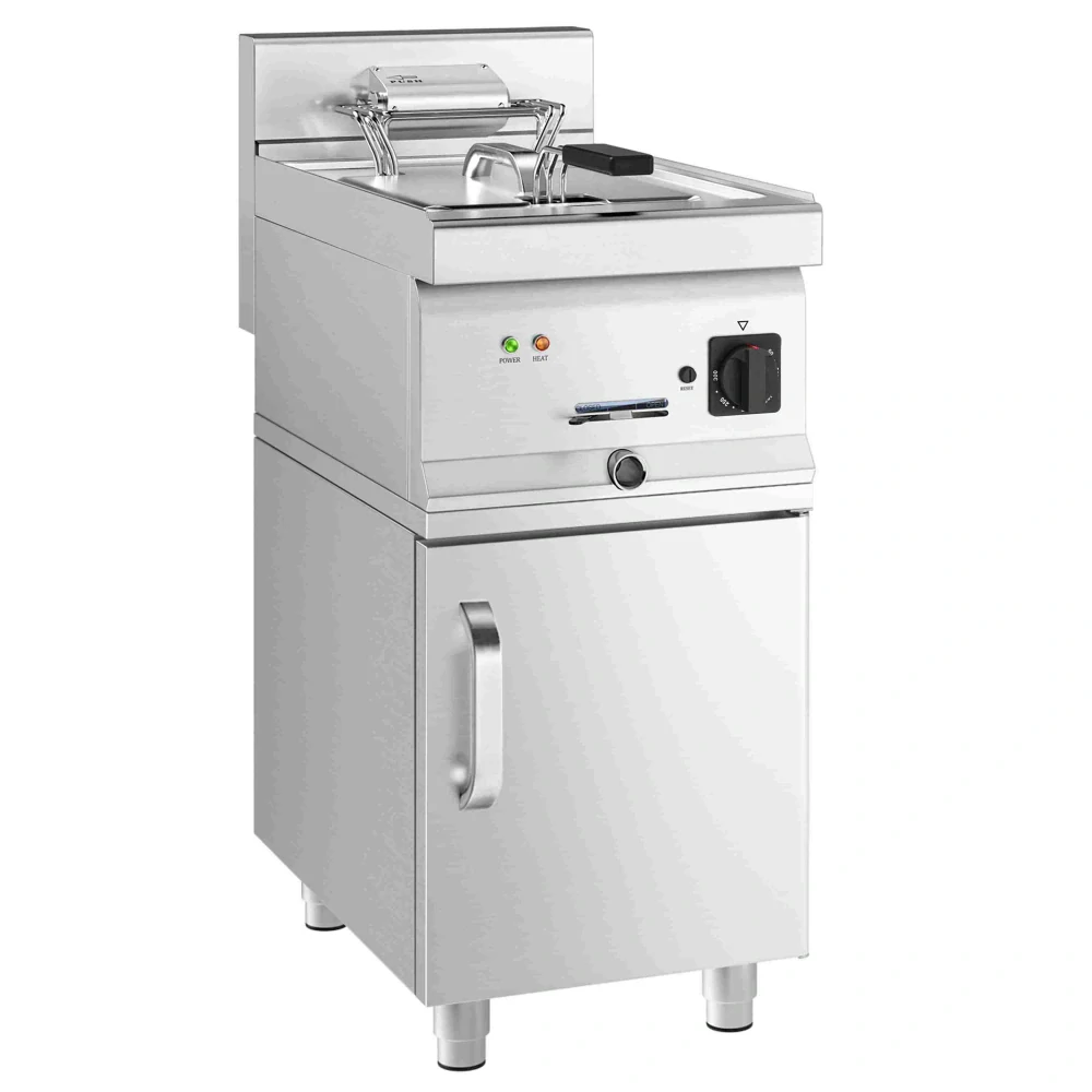 Elektrická fritéza - 10 litrů - 9 kW - vč. podstavce s 1 dvířky