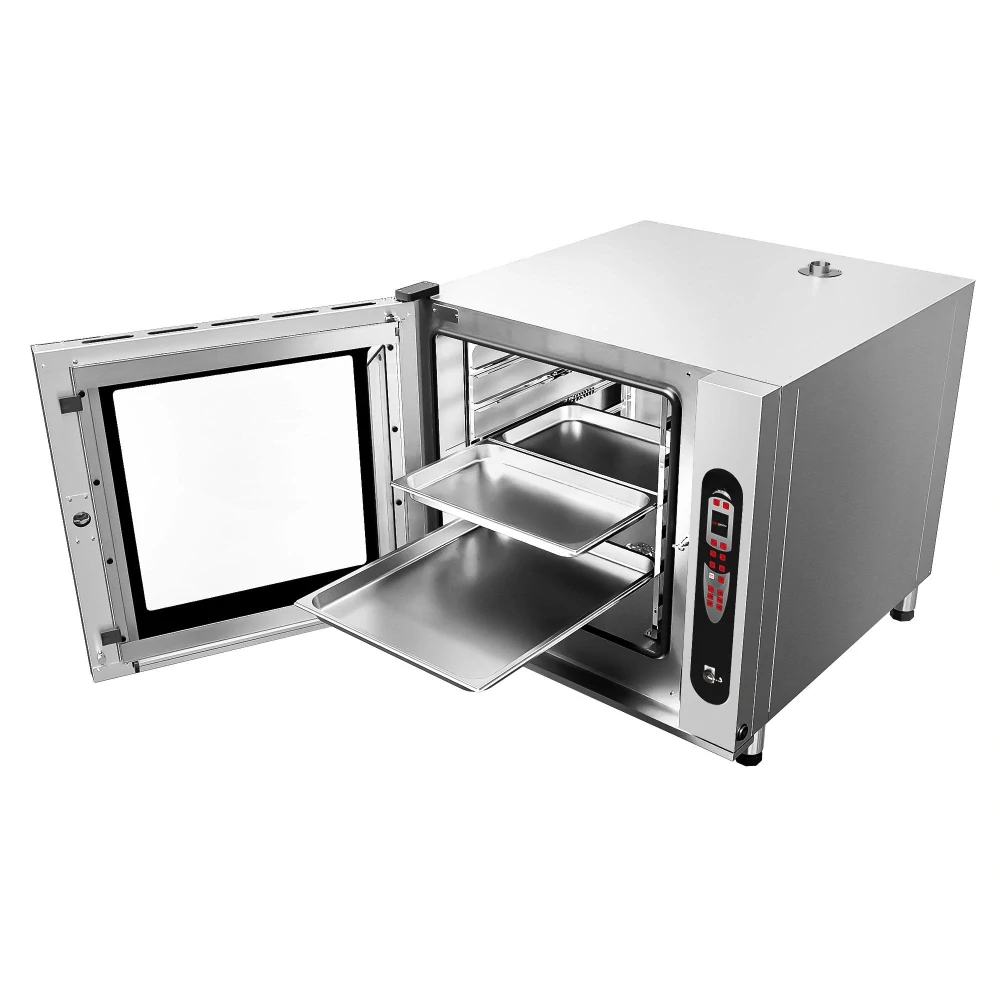 Elektrický kombinovaný konvektomat - digitální - 2,4″ LCD displej - 6x GN 2/1 nebo 12x GN 1/1 - vč. Mycí systém & teplotní sonda