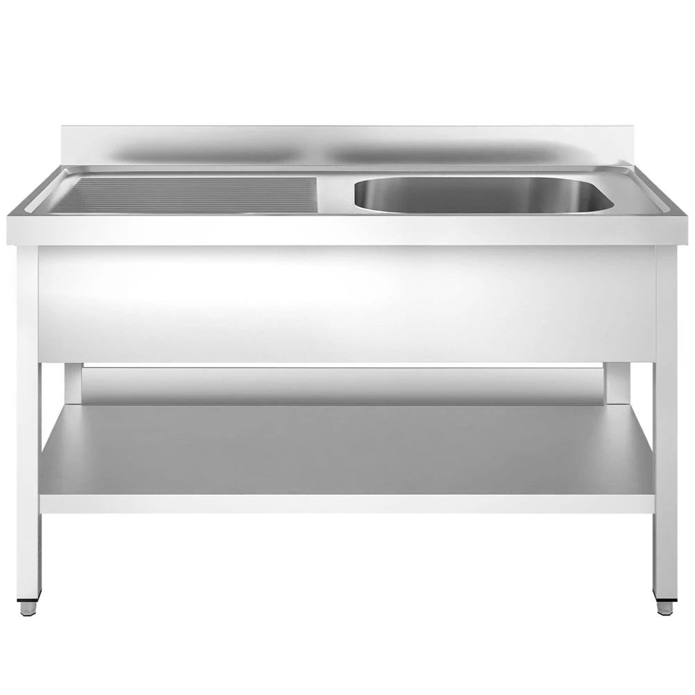 Dřezová skříňka PREMIUM - 1400x600 mm - se spodem - 1 dřez vpravo