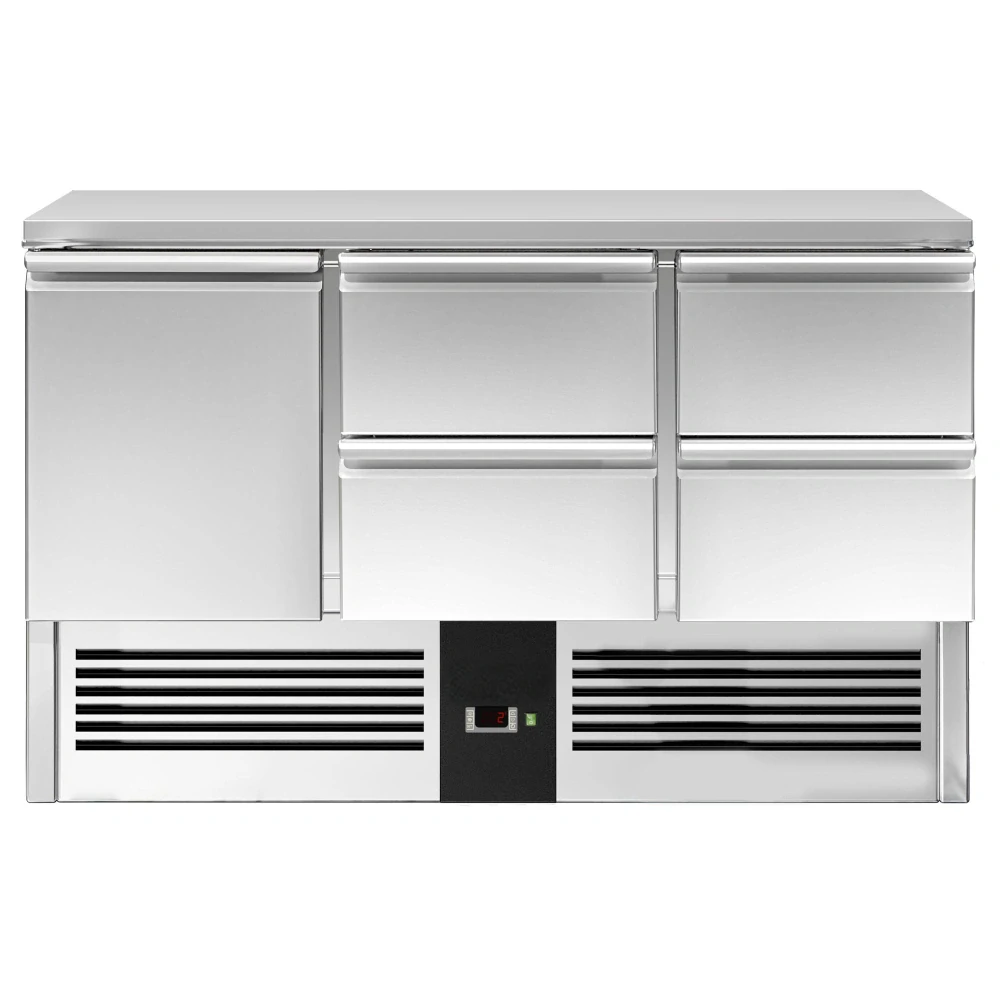 Chladicí stůl PREMIUM - 1370x700 mm - 1 dveře - 4 zásuvky