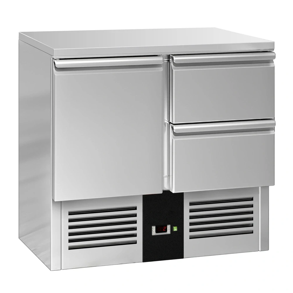 Chladicí stůl PREMIUM - 900x700 mm - 1 dveře - 2 zásuvky