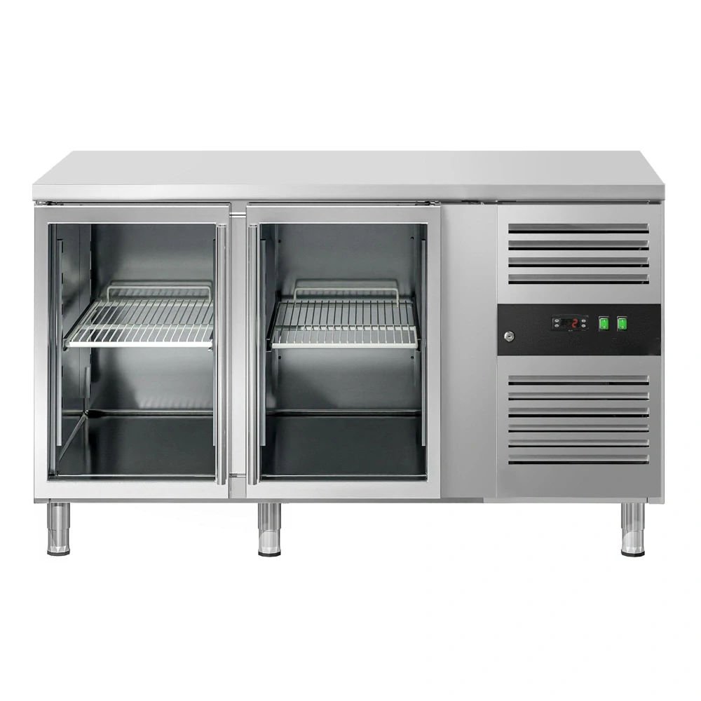 Chladicí stůl ECO - 1360x700 mm - se 2 skleněnými dveřmi