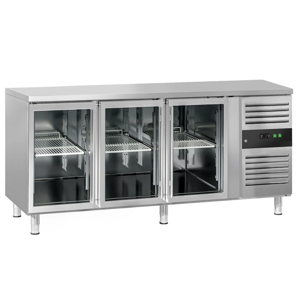 Chladicí stůl ECO - 1800x700 mm - Se 3 skleněnými dveřmi