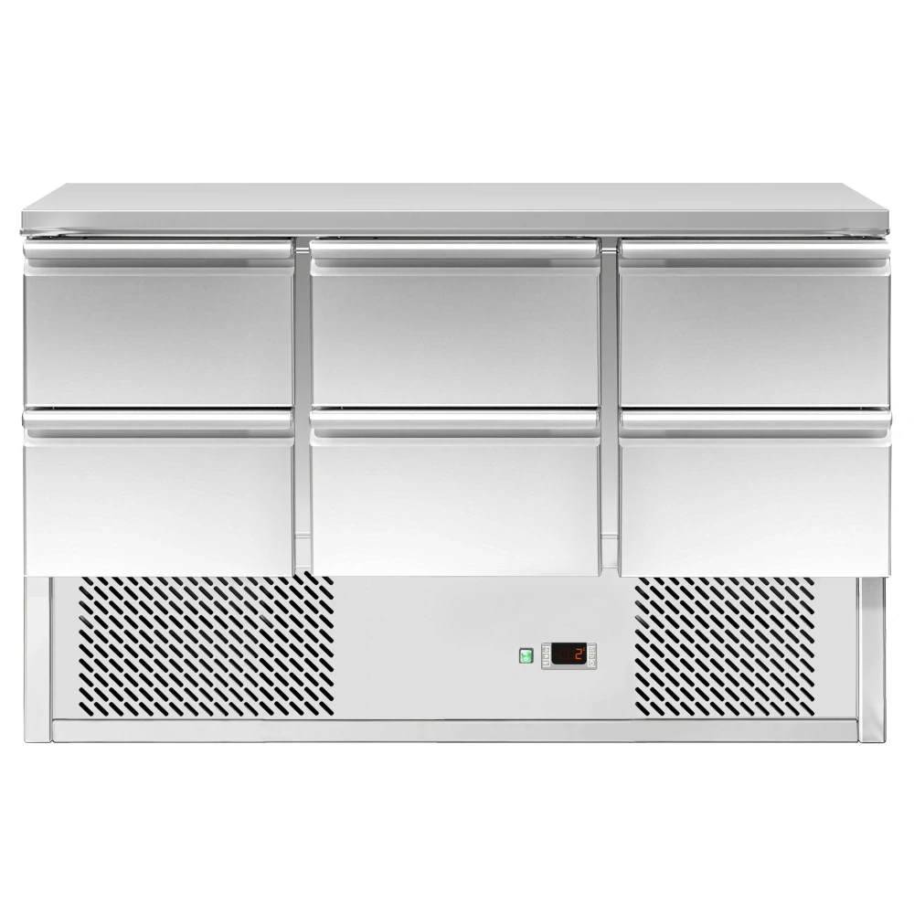 Chladicí stůl PREMIUM - 1365x700 mm - 6 zásuvek