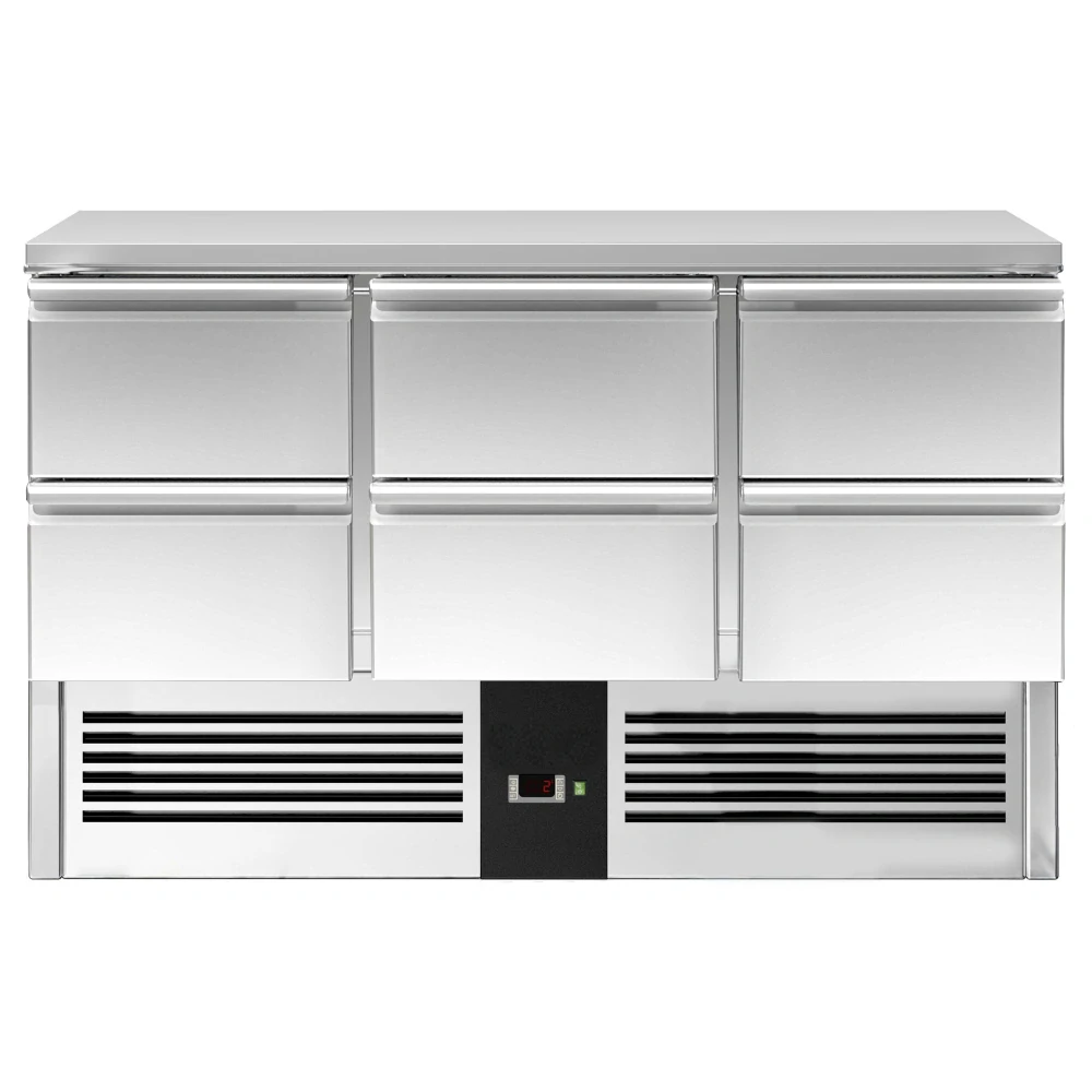 Chladicí stůl PREMIUM - 1365x700 mm - 6 zásuvek