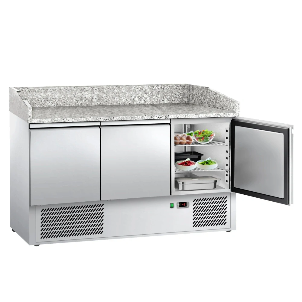 Chladicí stůl na pizzu ECO - 1400x700 mm - se 3 dveřmi
