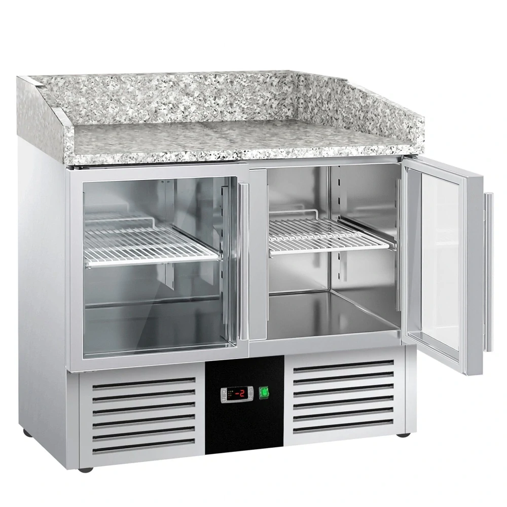Chladicí stůl na pizzu PREMIUM - 935x700 mm - se 2 dveřmi