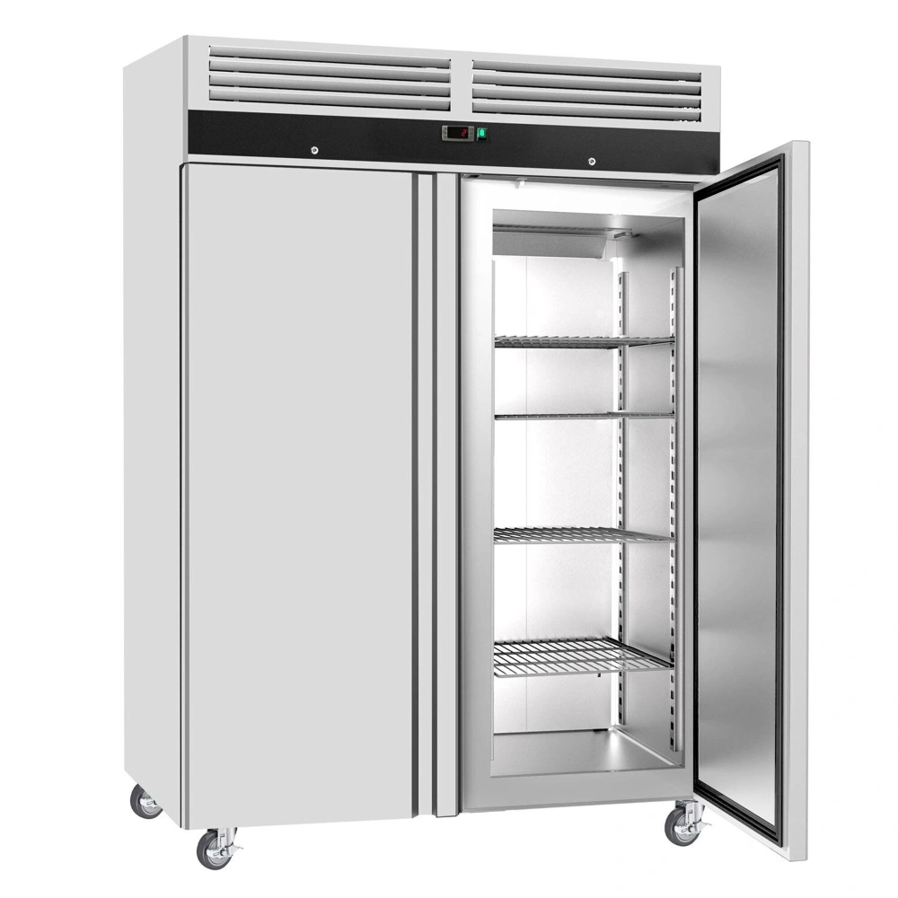 Nerezová skladovací lednice ECO - GN 2/1 - 1400 L - s 2 dveřmi