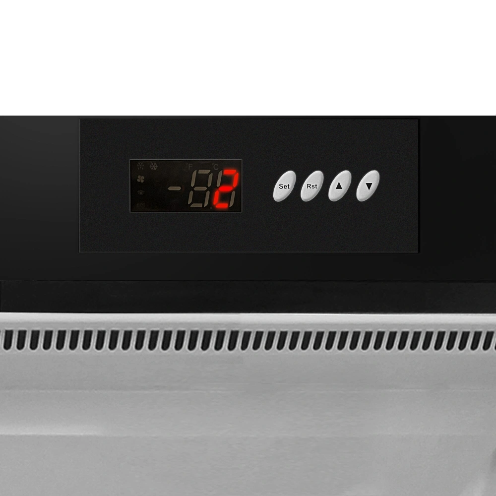 Nerezová skladovací lednice PREMIUM - 400 L - s 1 skleněnými dveřmi - statické chlazení