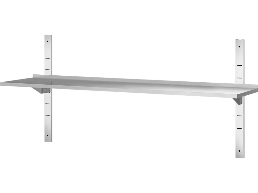 Nerezové nástěnné police PREMIUM - 1600x400 mm - s 1 policí