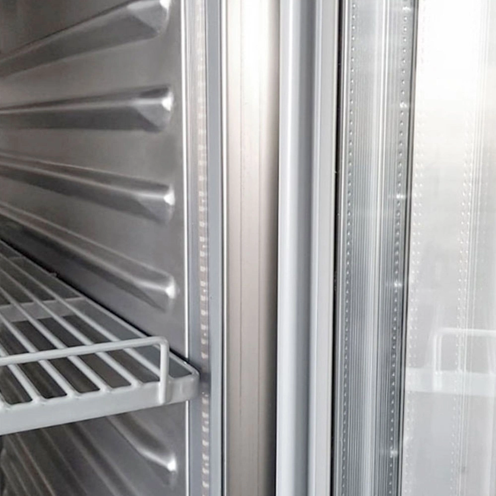 Nerezová chladicí skříň PREMIUM PLUS - GN 2/1 - 687 mm - 560 l - až +8 °C - s 1 skleněné dveře - Digitální termostat; Samozavírací dveře; LED…