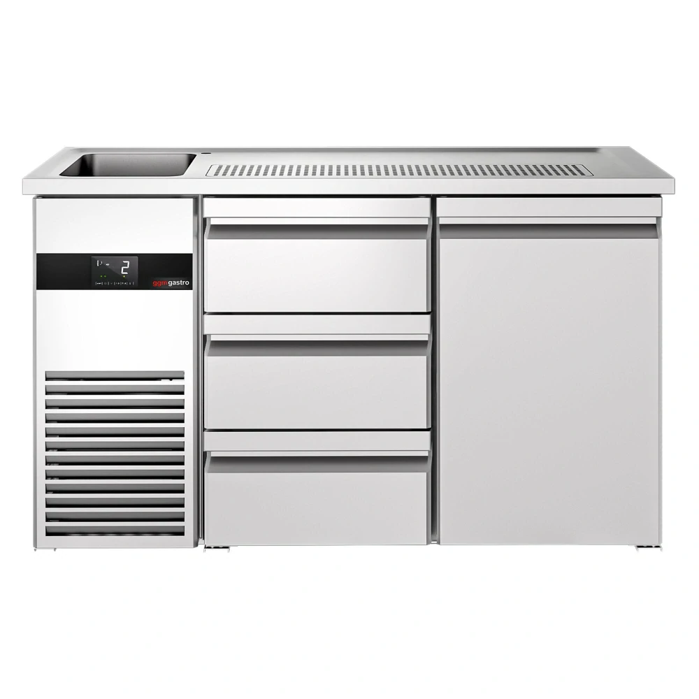 Výčepní pult PREMIUM - 1550x700 mm - 1 dveře & 3 zásuvky