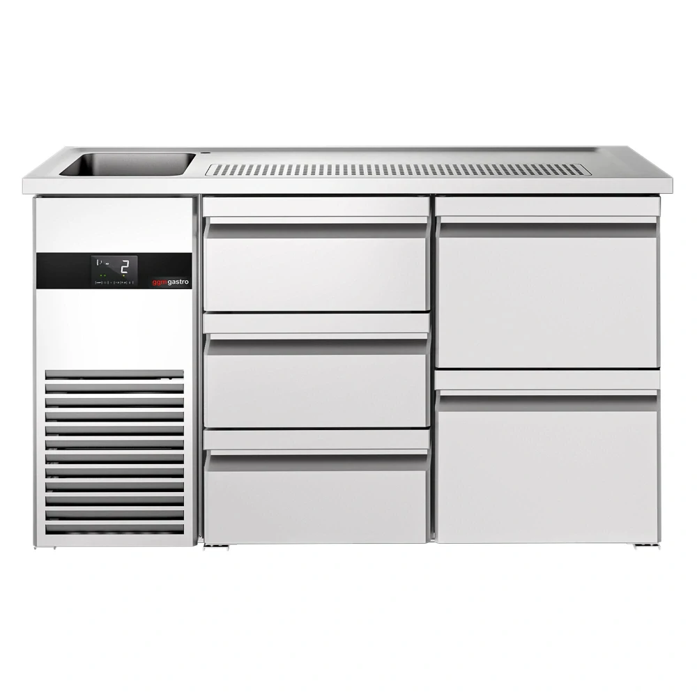 Výčepní pult PREMIUM - 1550x700 mm - 5 zásuvek