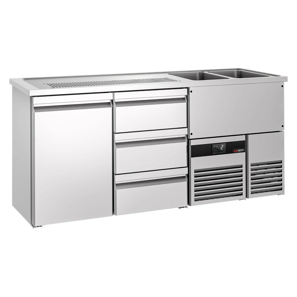 Výčepní pult PREMIUM - 1950x700 mm - 1 dveře & 3 zásuvky