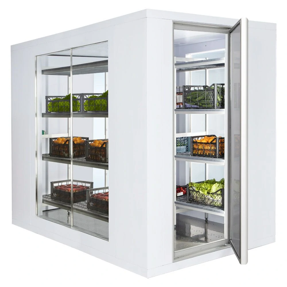 Chladicí box - 1500x2100 mm - 4,8 m³ - se 3 prosklenými stranami