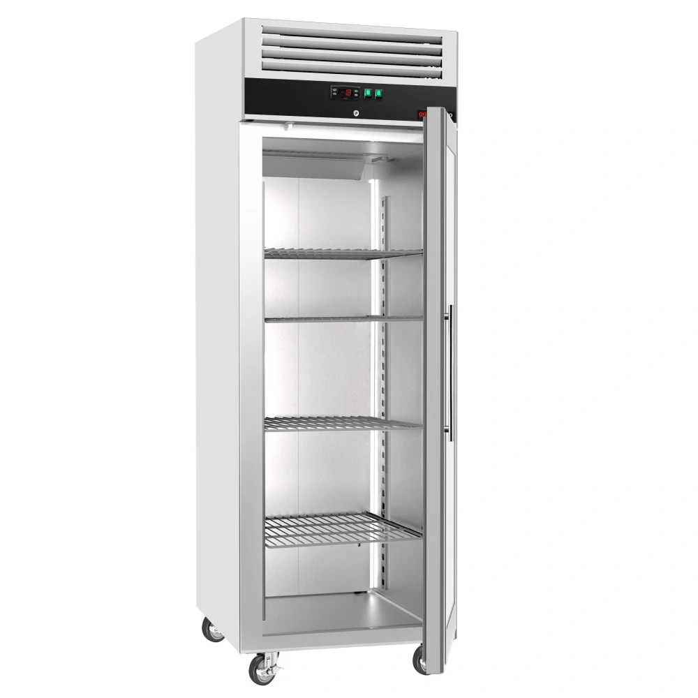 Nerezová mrazicí skříň ECO - 600 L - s 1 prosklenými dveřmi
