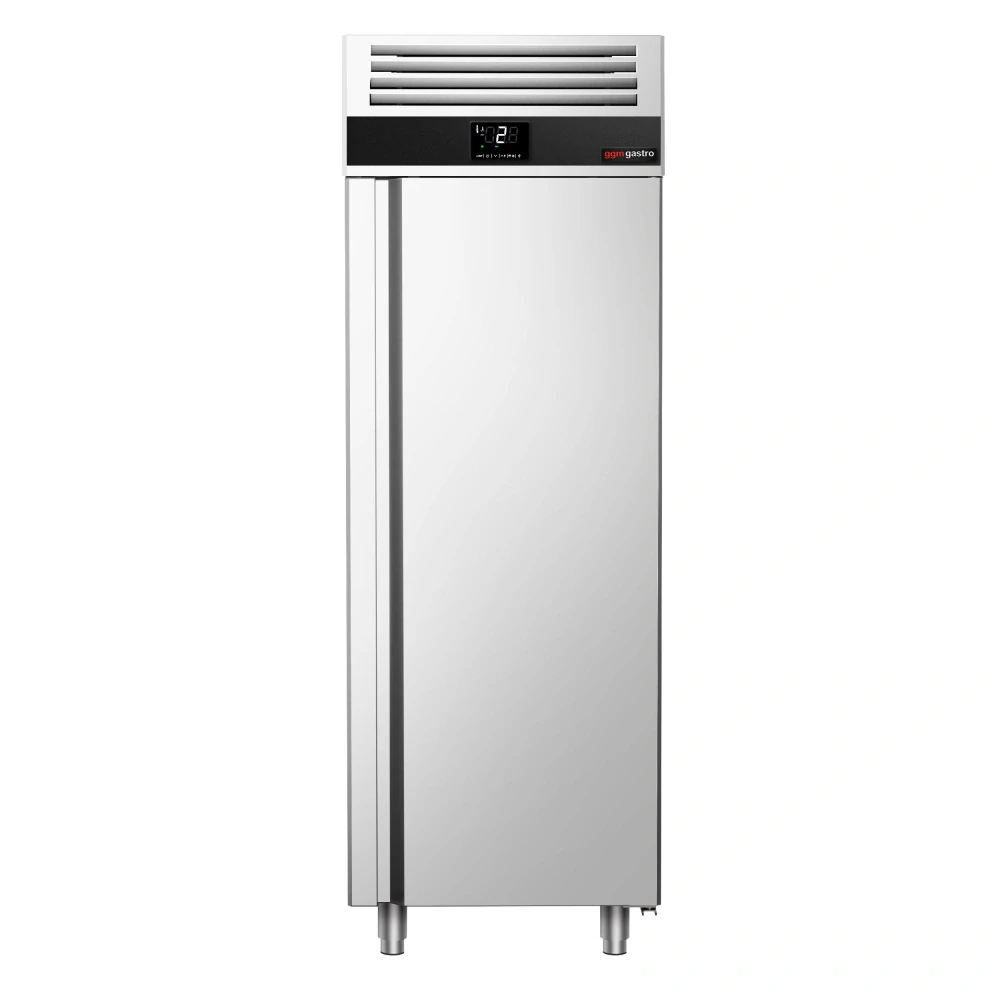 Lednice Nerezová ocel PREMIUM - GN 2/1 - 700 mm - 700 l - až +8 °C - s 1 dveře - Digitální termostat (EVCO; možnost záznamu teplot); Samočíselné dveře…