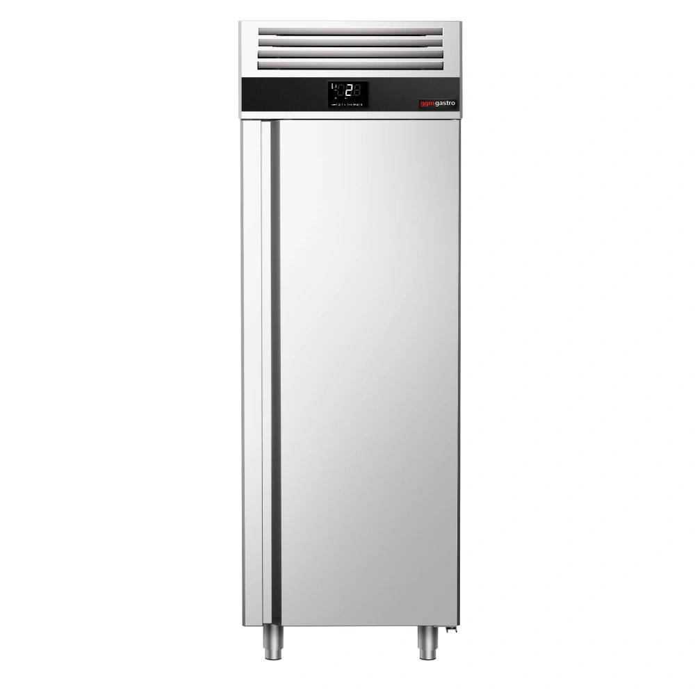 Nerezová chladicí skříň PREMIUM - GN 2/1 - 700 mm - 700 l - až +8 °C - s 1 dveře - Samozavírací dveře; Ventilované chlazení; Automatické odmrazování;…