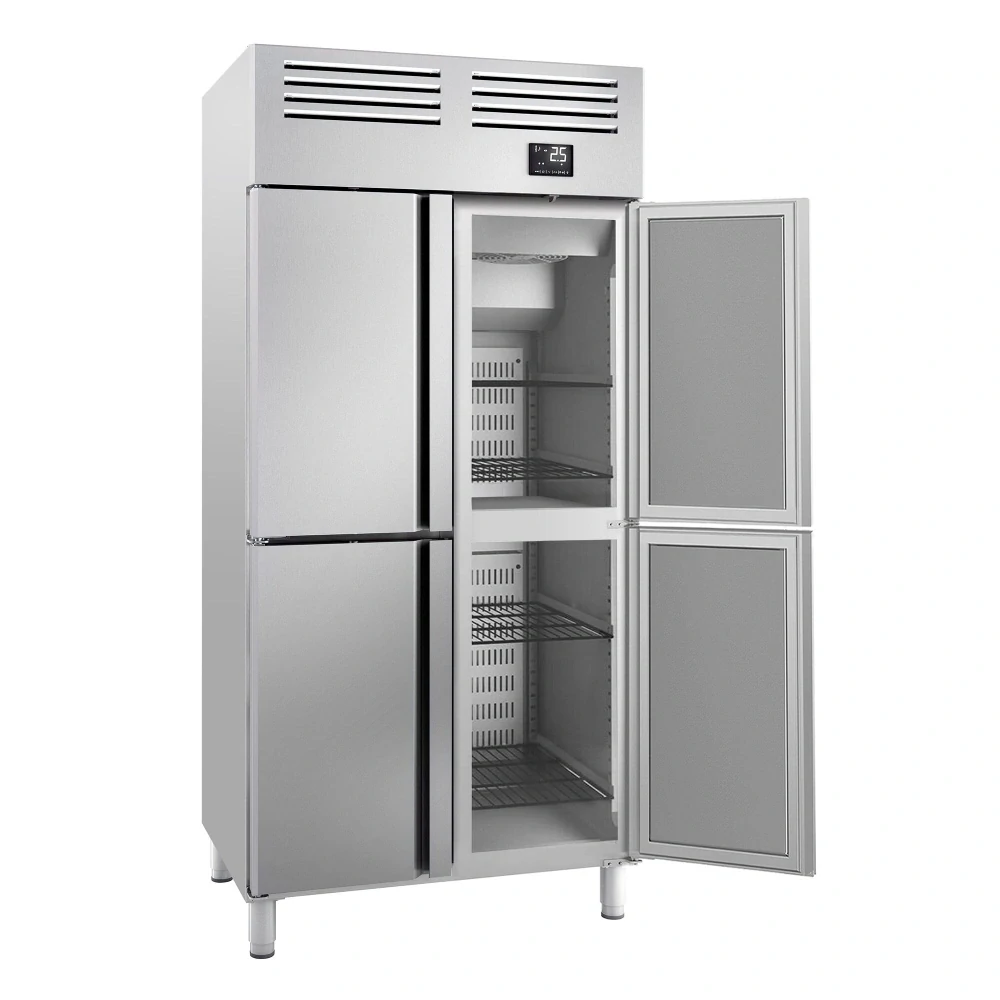 Nerezová chladicí skříň PREMIUM PLUS - GN 1/1 745 L - Se 4 polovičními dveřmi