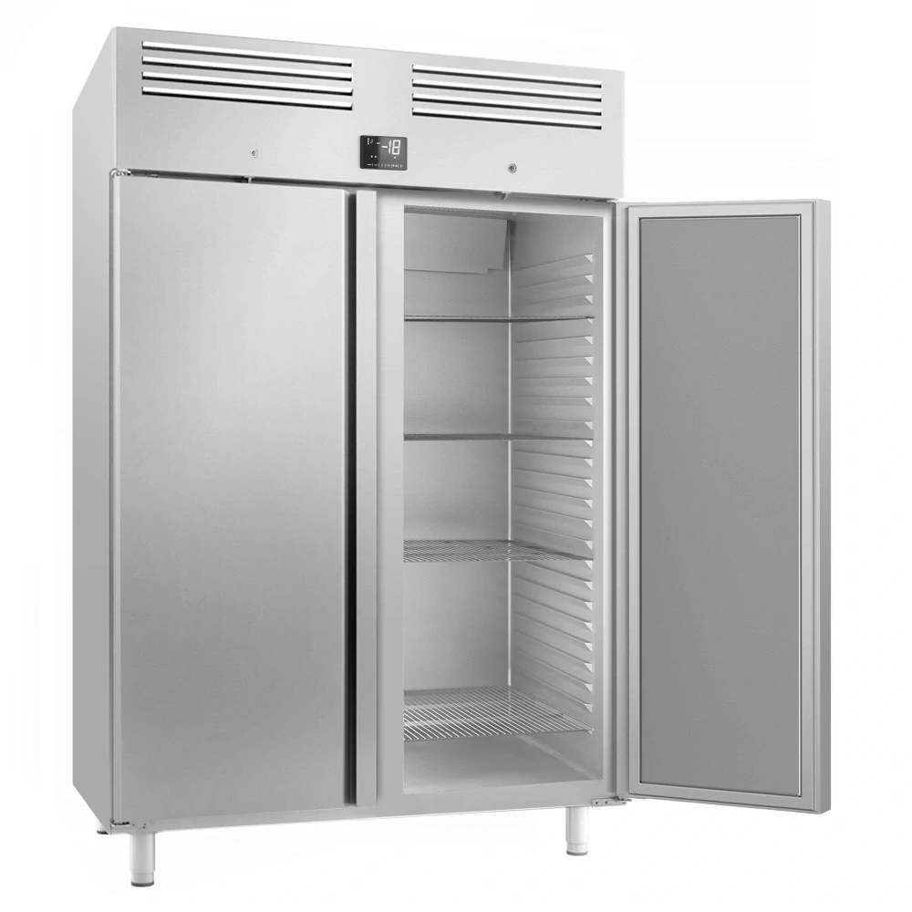 Nerezová mrazicí skříň Premium PLUS - GN 2/1 - 1240 L - se 2 dveřmi