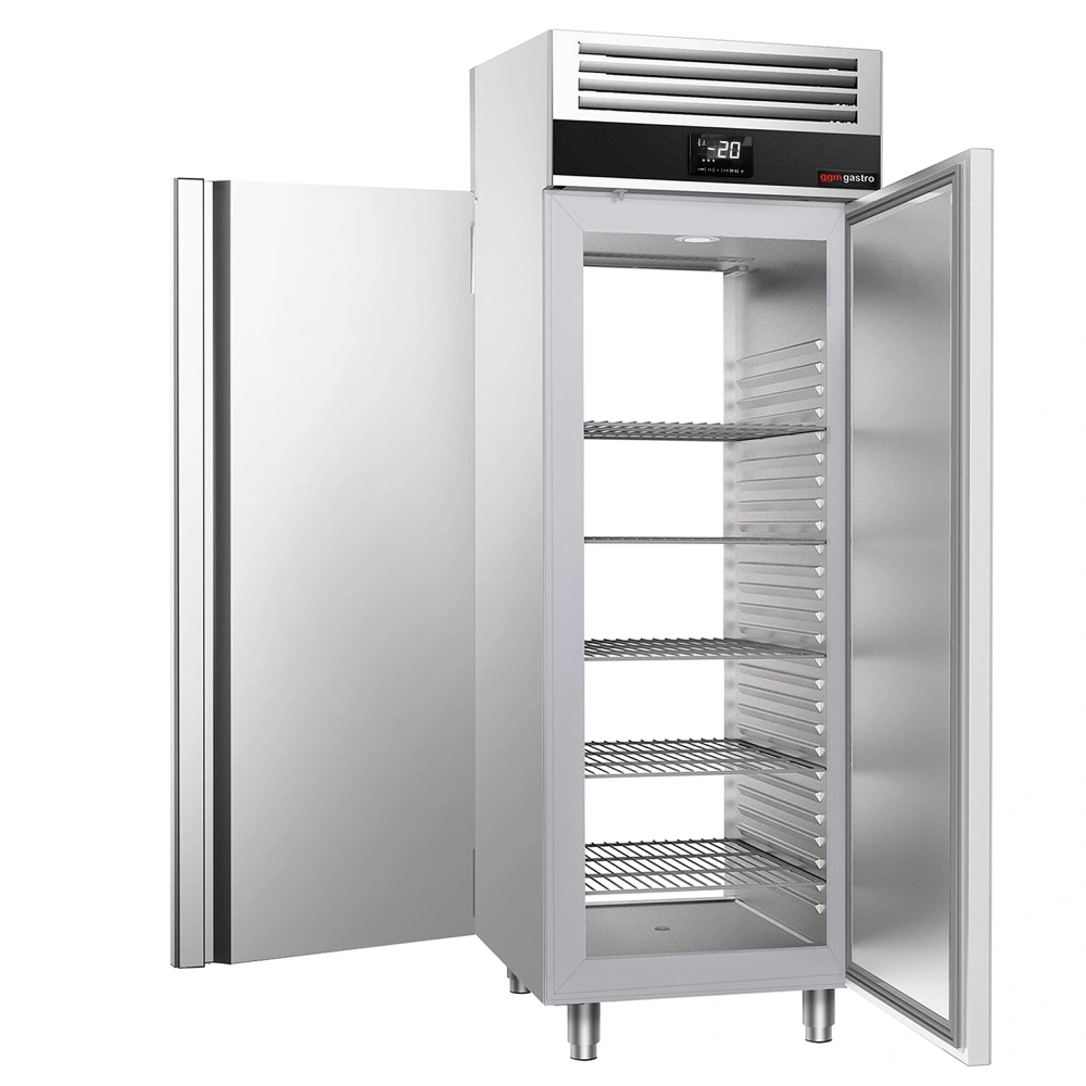 Mrazák Nerezová ocel PREMIUM - GN 2/1 - 700 mm - 1460 l - až -22 °C - s 1 dveře vpředu a 1 dveře vzadu - Digitální termostat; Ventilované chlazení;…