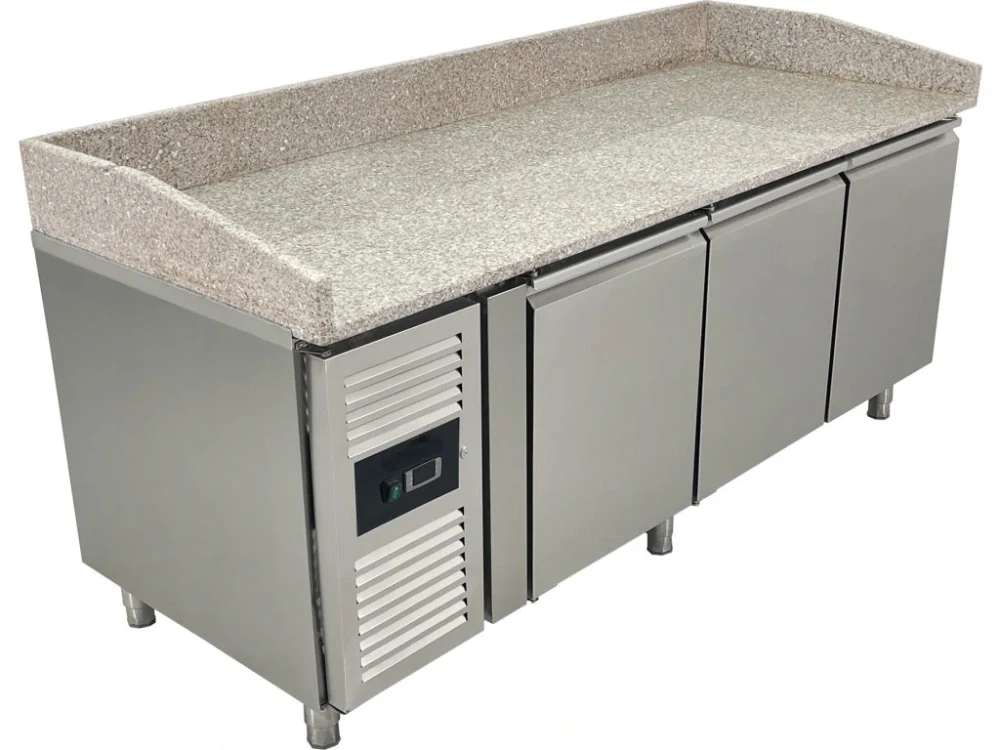Chladící stůl na pizzu - 2015 x 800 mm - se 3 dvířky
