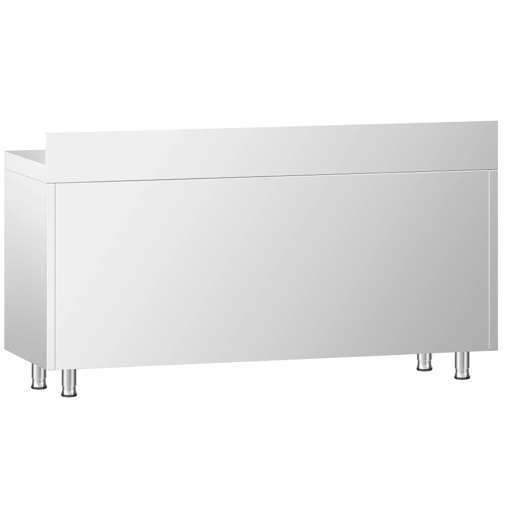 Nerezový pracovní stůl se skříňkou a zásuvkami vlevo 180x60x85cm