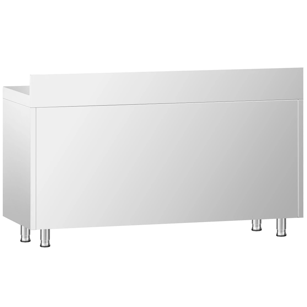 Nerezový pracovní stůl se skříňkou a zásuvkami vpravo 140x60x85cm