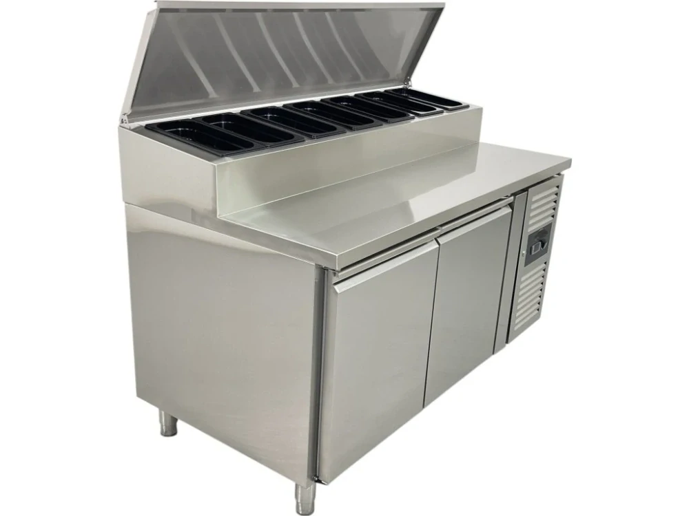 Přípravný chladicí stůl 360 l – 1,51 × 0,8 m – se 2 dveřmi