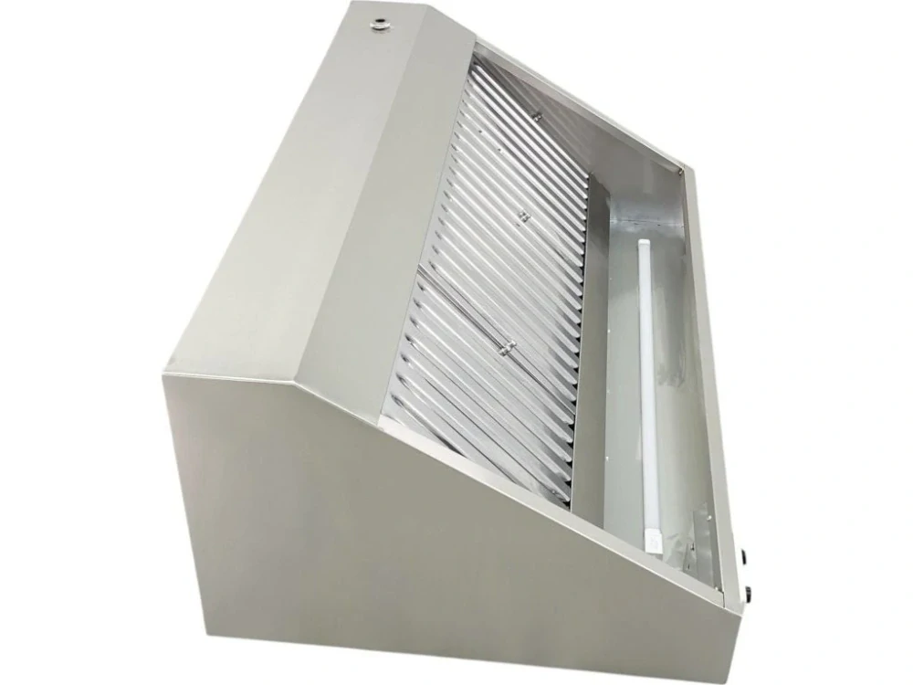 Nástěnná digestoř 1,2 x 0,7 m - s motorem, regulátorem a svítidlem