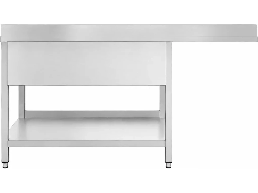 Nerezový dřez k myčce nádobí - 1 600 mm - 2 dřezy vpravo - hloubka 700 mm