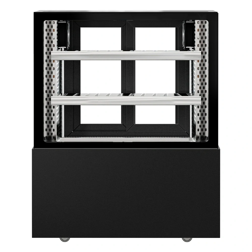 Chladicí vitrína na maso MADRID - 1000 mm - s LED osvětlením a 2 policemi - černá matná