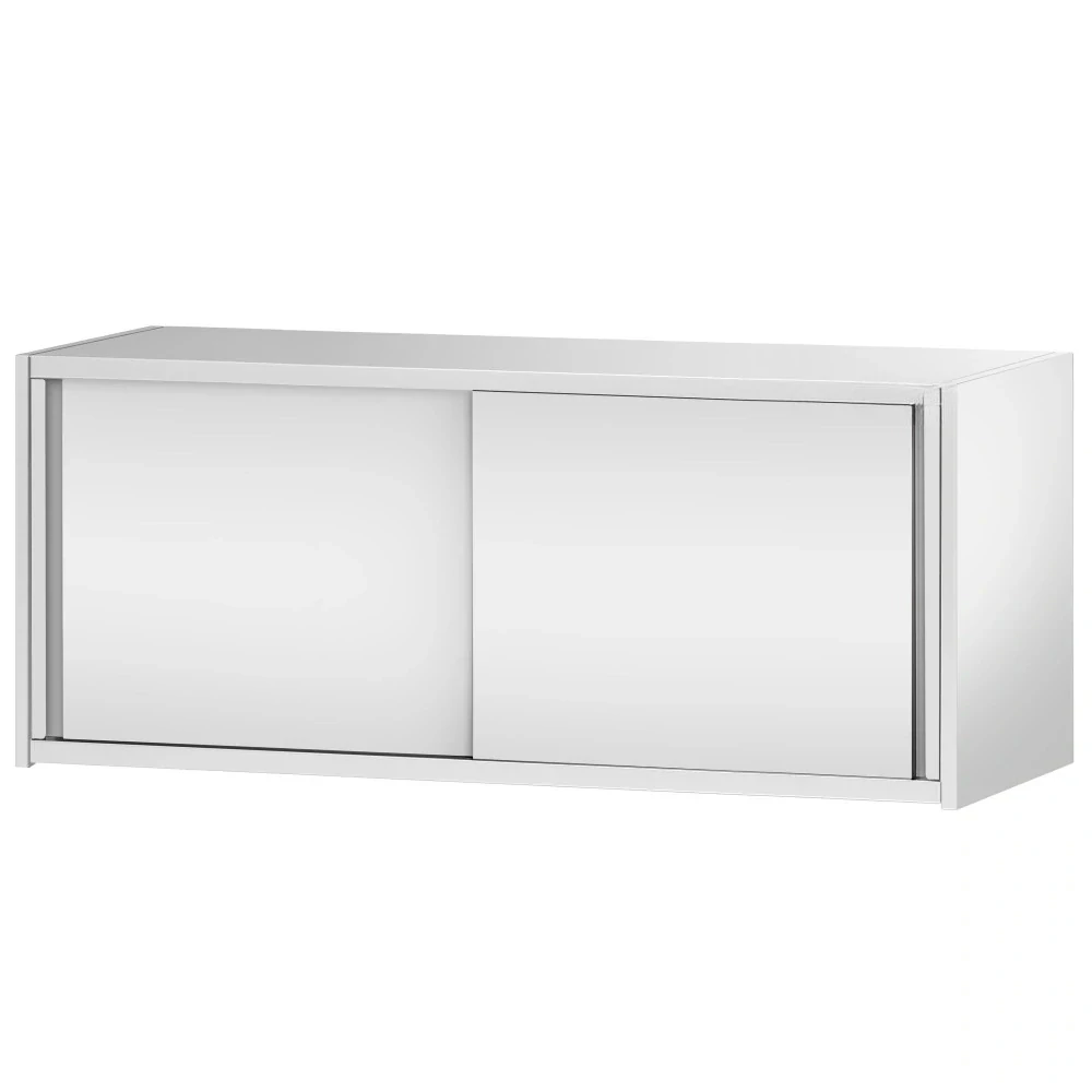 Nerezová nástěnná skříňka PREMIUM 1,8 m - s posuvnými dveřmi - výška 0,65 m