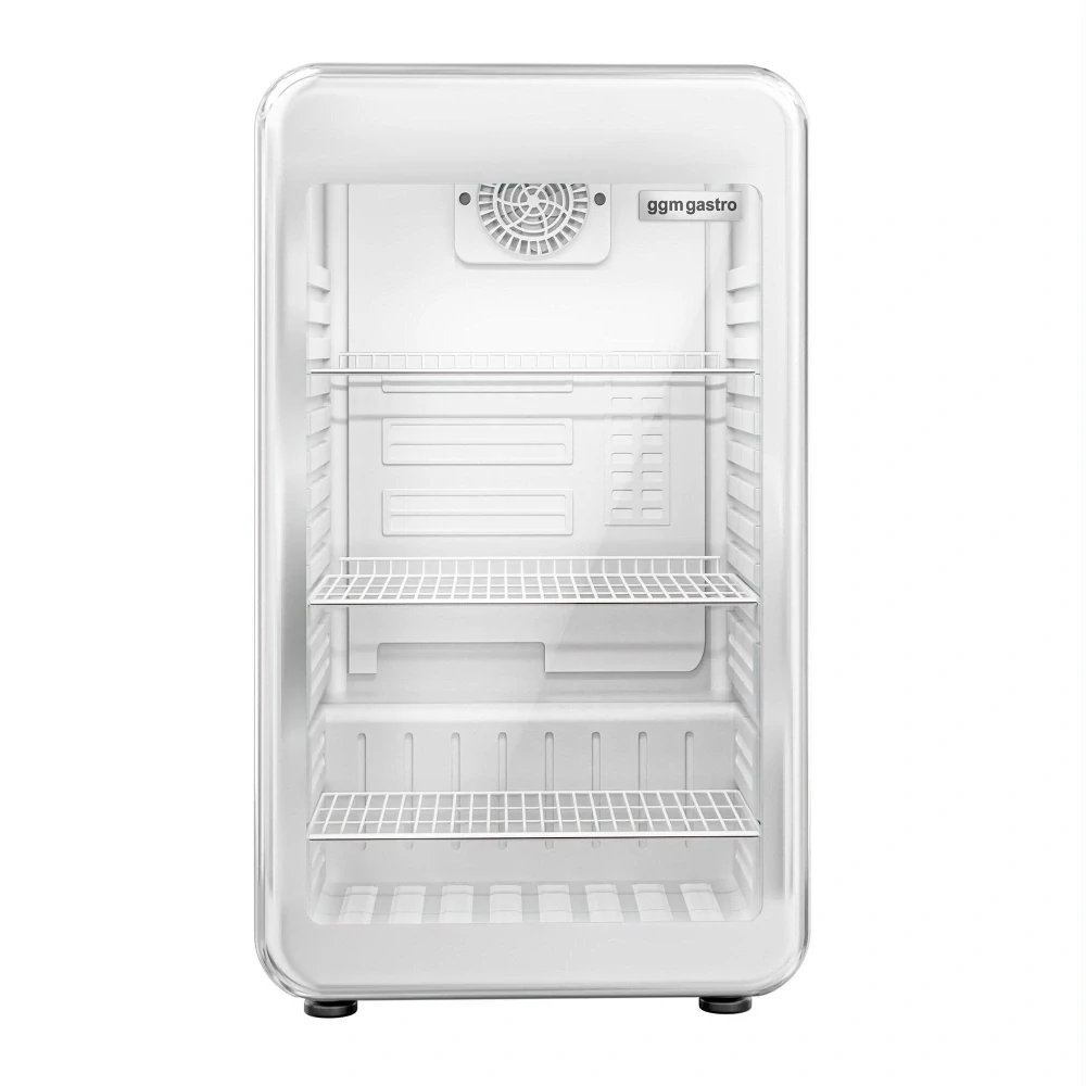 Mini barová lednice - 113L - s 1 skleněnými dveřmi - černá/ stříbrná