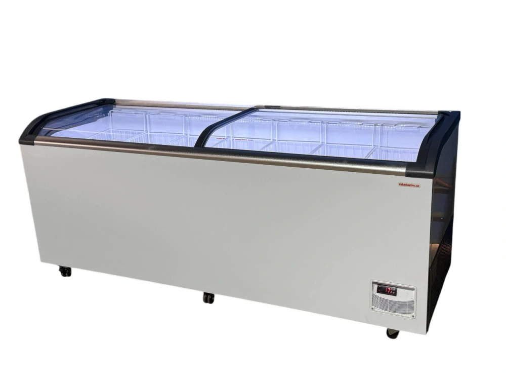 Pultový mrazák - 2000×675 mm - 700L - s posuvnými skleněnými víky