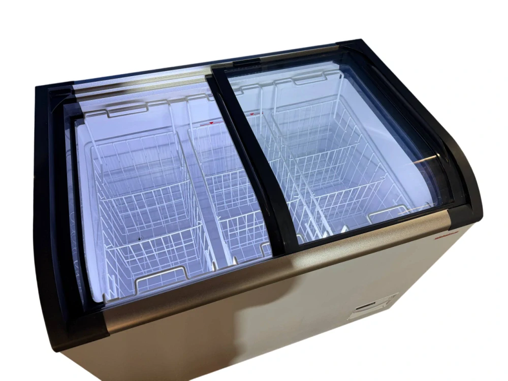 Pultový mrazák - 1000×675 mm - 300L - s posuvnými skleněnými víky