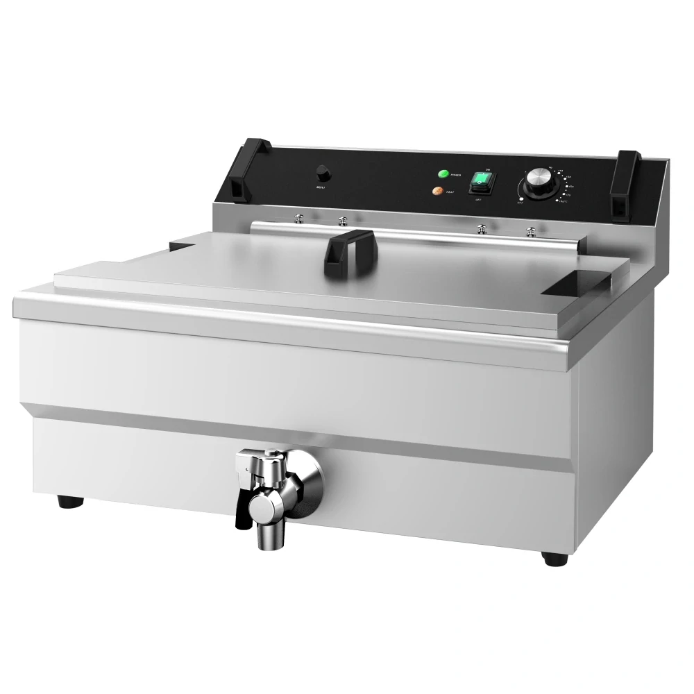 Fritéza - 30 L - 5 kW - s vypouštěcím kohoutkem