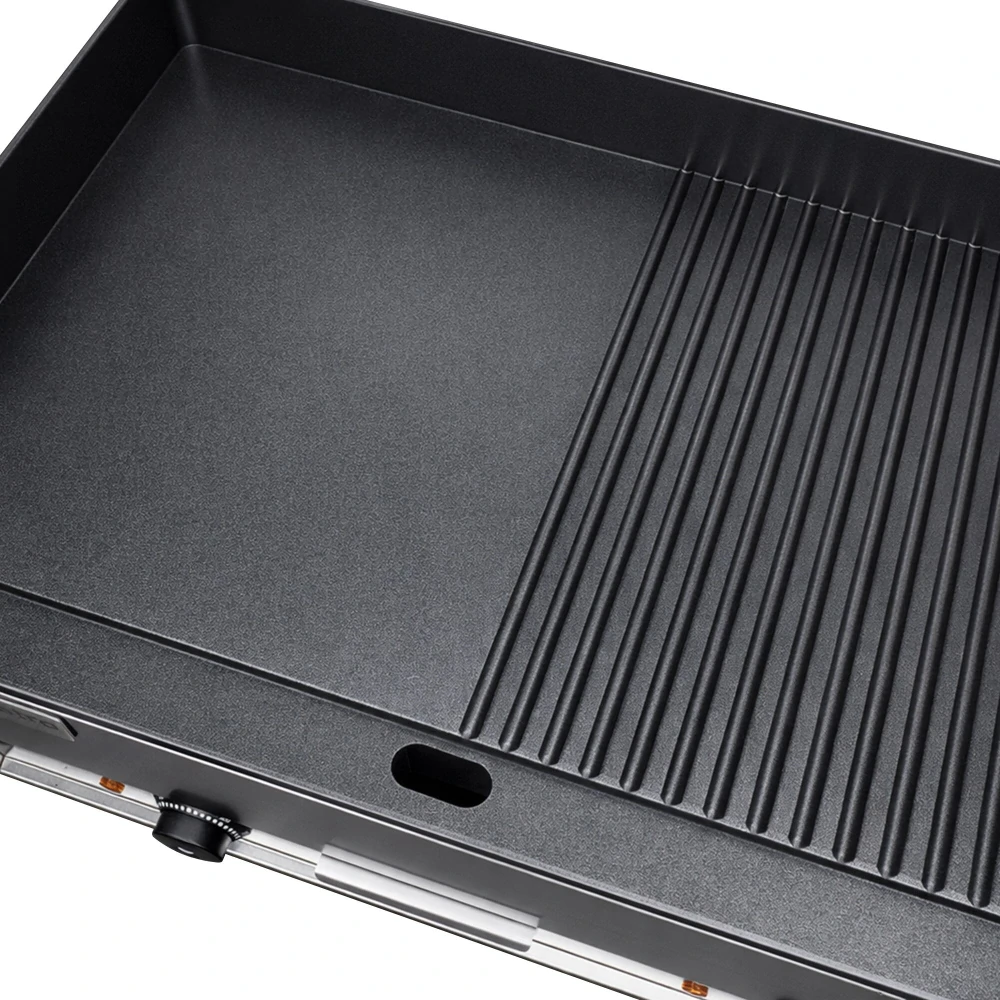 Elektrický gril - 4,4 kW - hladký a drážkovaný - grilovací plocha: 600x335 mm