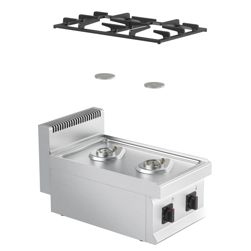 Plynový sporák - 2 hořáky (7 kW) s pilotním plamenem