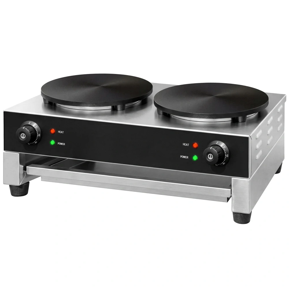 Palačinkovač - manuální ovládání - se 2 plotýnkami - Ø 400 mm