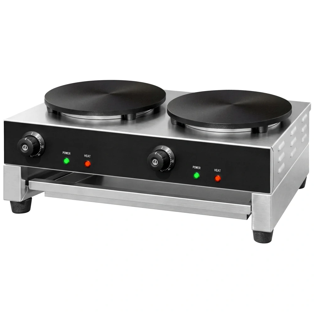 Palačinkovač - manuální ovládání - se 2 plotýnkami - Ø 400 mm