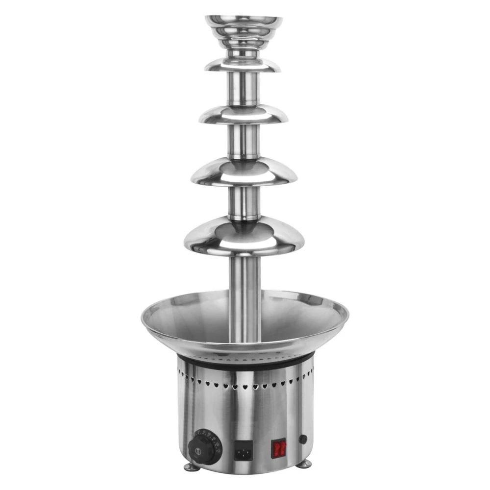 Profesionální Čokoládová fontána - 280 W - 5 pater - Plnicí množství: 6 kg - Výška: 700 mm