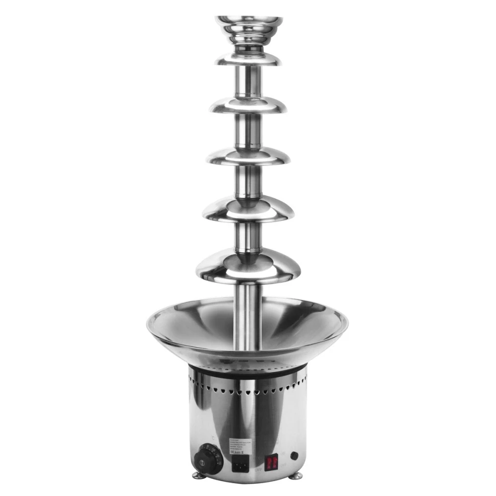 Profesionální čokoládová fontána - 300 W - 6 pater - Plnicí množství: 8 kg - Výška: 840 mm