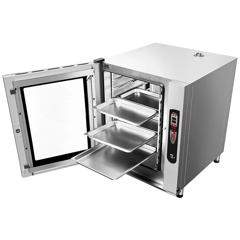 Elektrický kombinovaný konvektomat - digitální - 2,4″ LCD displej - 10x GN 2/1 nebo 20x GN 1/1 - vč. Mycí systém