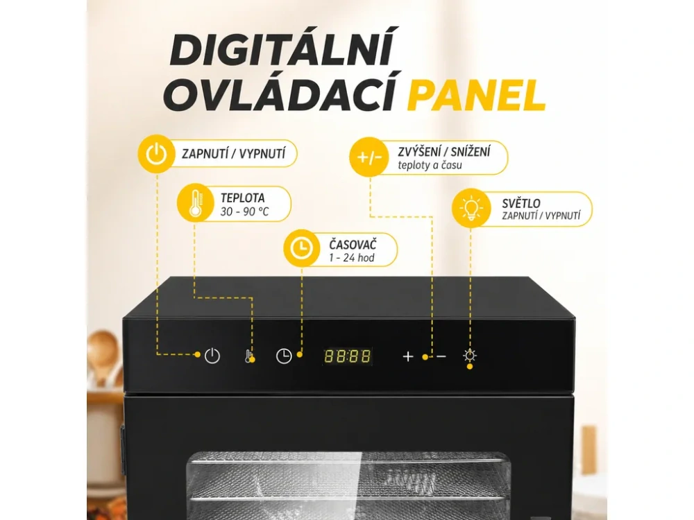 Sušička potravin s 10 nerezovými platy – 800 W