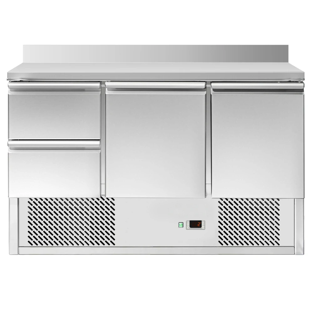Chladicí stůl ECO - 1370x700 mm - Se 2 dveřmi - zadní lištou