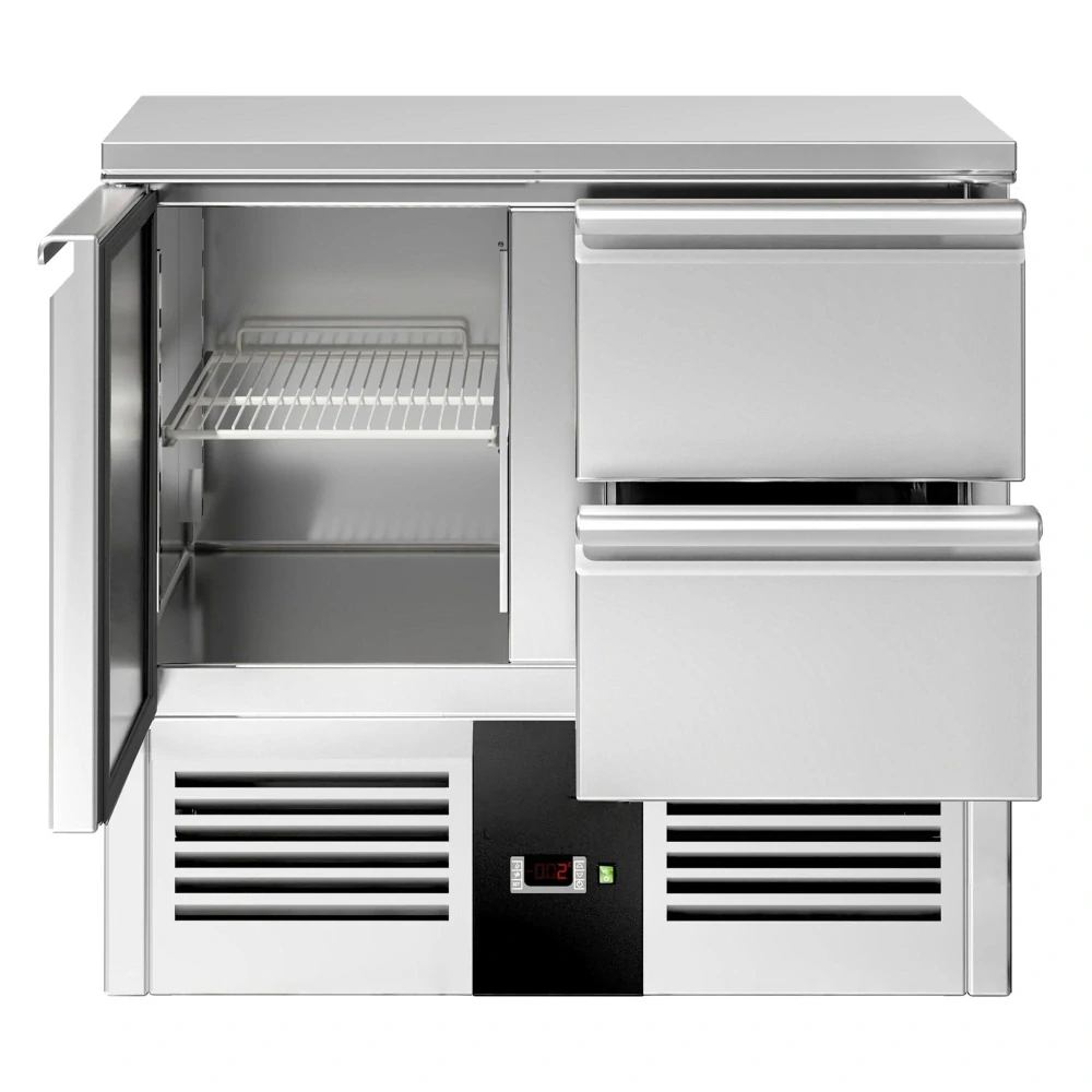 Chladicí stůl PREMIUM - 900x700 mm - 1 dveře - 2 zásuvky